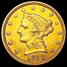 1853 $2.50 Gold Quarter Eagle CLOSELY UNCIRCULATED