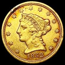 1852 $2.50 Gold Quarter Eagle LIGHTLY CIRCULATED