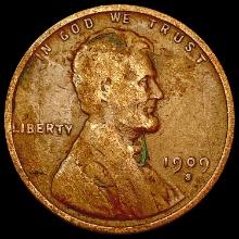 1909-S Wheat Cent NICELY CIRCULATED