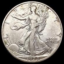 1929-D Walking Liberty Half Dollar NEARLY UNCIRCULATED