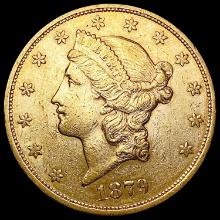 1879-S $20 Gold Double Eagle CLOSELY UNCIRCULATED