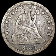 1875 Seated Liberty Quarter NICELY CIRCULATED