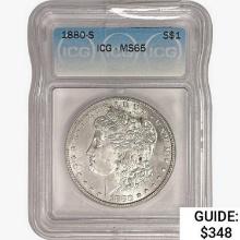 1880-S Morgan Silver Dollar ICG MS65