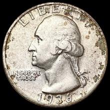 1936-D Washington Silver Quarter LIGHTLY CIRCULATED