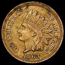 1863 Indian Head Cent NEARLY UNCIRCULATED