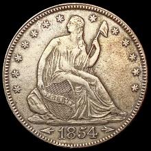 1854 Arrows Seated Liberty Half Dollar CLOSELY UNCIRCULATED