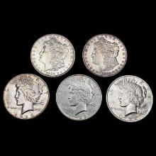 [5] 1880-1926 [2] Morgan [3] Peace Dollars HIGH GRADE