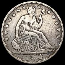 1858-O Seated Liberty Half Dollar CLOSELY UNCIRCULATED