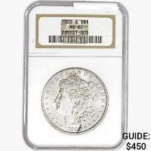 1880-S Morgan Silver Dollar NGC MS65