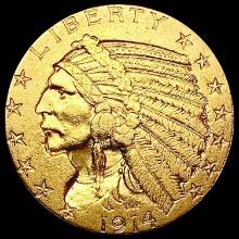 1914 $5 Gold Half Eagle CLOSELY UNCIRCULATED