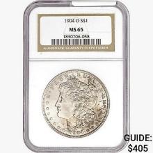 1904-O Morgan Silver Dollar NGC MS65