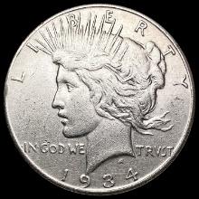 1934-S Silver Peace Dollar CLOSELY UNCIRCULATED