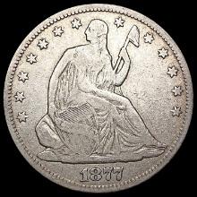 1877 Seated Liberty Half Dollar LIGHTLY CIRCULATED