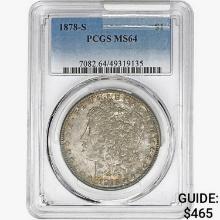 1878-S Morgan Silver Dollar PCGS MS64