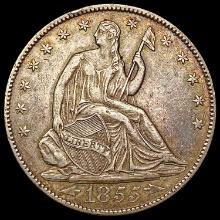 1855-O Arrows Seated Liberty Half Dollar CLOSELY UNCIRCULATED