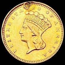 1861 Ty III Rare Gold Dollar CLOSELY UNCIRCULATED