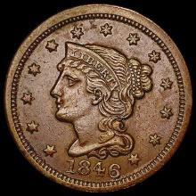 1846 Sm Date Braided Hair Large Cent UNCIRCULATED