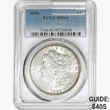 1886 Morgan Silver Dollar PCGS MS65