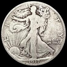 1917-D REV Walking Liberty Half Dollar NICELY CIRCULATED