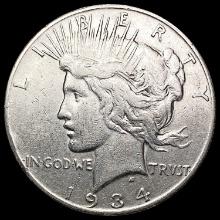 1934-S Silver Peace Dollar CLOSELY UNCIRCULATED