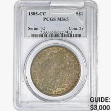 1885-CC Morgan Silver Dollar PCGS MS65