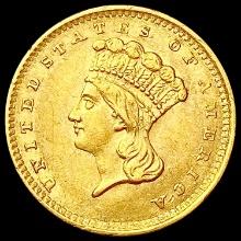 1856 T3 Rare Gold Dollar CLOSELY UNCIRCULATED