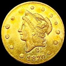 1870 BG-1024 Round California Gold Half Dollar UNCIRCULATED