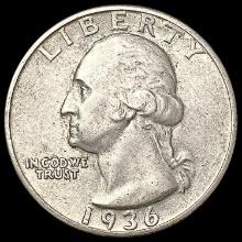 1936-D Washington Silver Quarter CLOSELY UNCIRCULATED