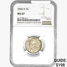 1945-D Jefferson Nickel NGC MS67