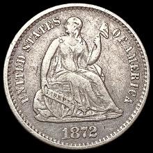 1872-S Seated Liberty Half Dime CLOSELY UNCIRCULATED