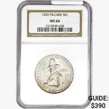 1920 Pilgrim Half Dollar NGC MS64