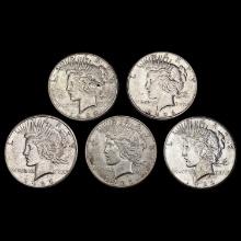 [5] 1922-S-1926-S Silver Peace Dollar HIGH GRADE