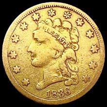 1836 Script 8 $2.50 Gold Quarter Eagle NICELY CIRCULATED