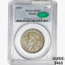 1935 CAC Boone Half Dollar PCGS MS65