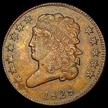 1828 12 Star Classic Head Half Cent CLOSELY UNCIRCULATED