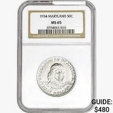 1934 Maryland Half Dollar NGC MS65