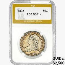 1832 Capped Bust Half Dollar PGA MS61+