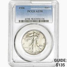 1936 Walking Liberty Half Dollar PCGS AU58