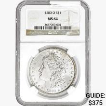 1883-O Morgan Silver Dollar NGC MS64