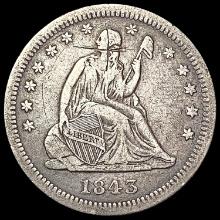 1843-O Seated Liberty Quarter LIGHTLY CIRCULATED