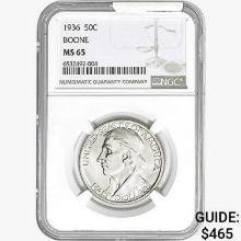 1936 Boone Half Dollar NGC MS65