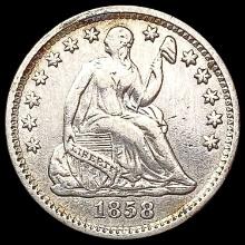 1858 Seated Liberty Half Dime NEARLY UNCIRCULATED