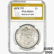 1878 REV78 Morgan Silver Dollar PGA MS64+