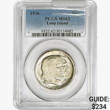 1936 Long Island Half Dollar PCGS MS62