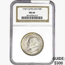 1936 Cleveland Half Dollar NGC MS64