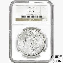 1886 Morgan Silver Dollar NGC MS64