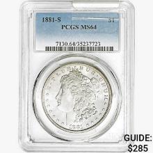 1881-S Morgan Silver Dollar PCGS MS64