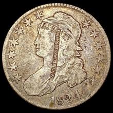 1824 Smith & Grant Counterstamp Capped Bust Half Dollar LIGHTLY CIRCULATED