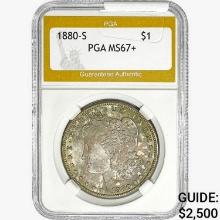 1880-S Morgan Silver Dollar PGA MS67+