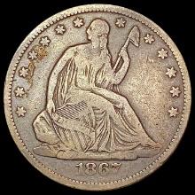 1867-S Seated Liberty Half Dollar NICELY CIRCULATED